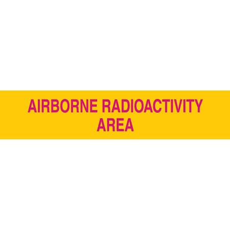 Brady Radiation Sign, 1 11/16 in H, 8 in W, Plastic, Rectangle, 93620, PK5 93620
